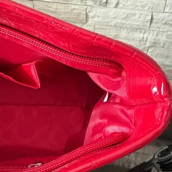 Joy Mangano Cherry Red Tote with Logo Accent - Picture 8 of 10